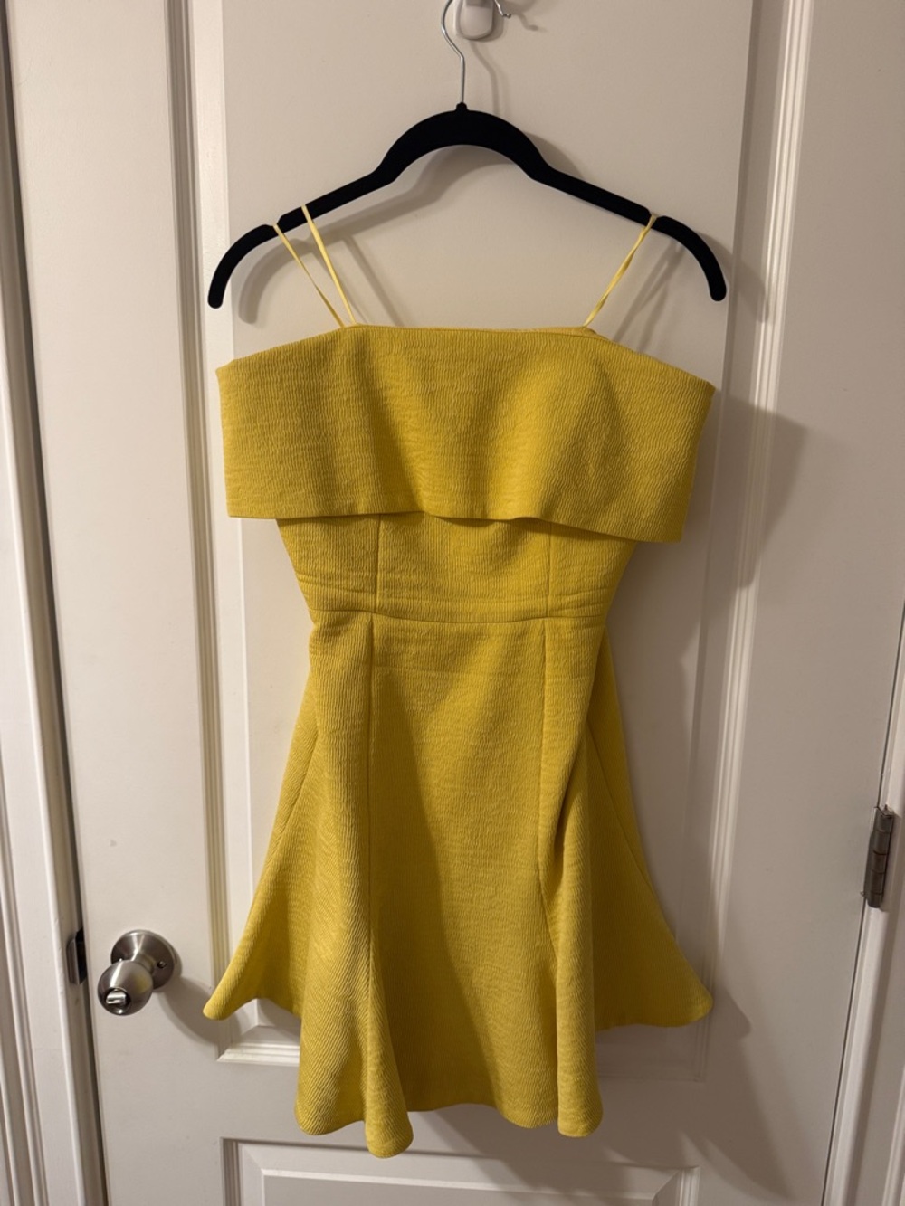 Yellow Strapless Fit & Flare Dress